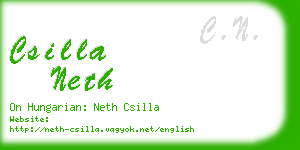 csilla neth business card